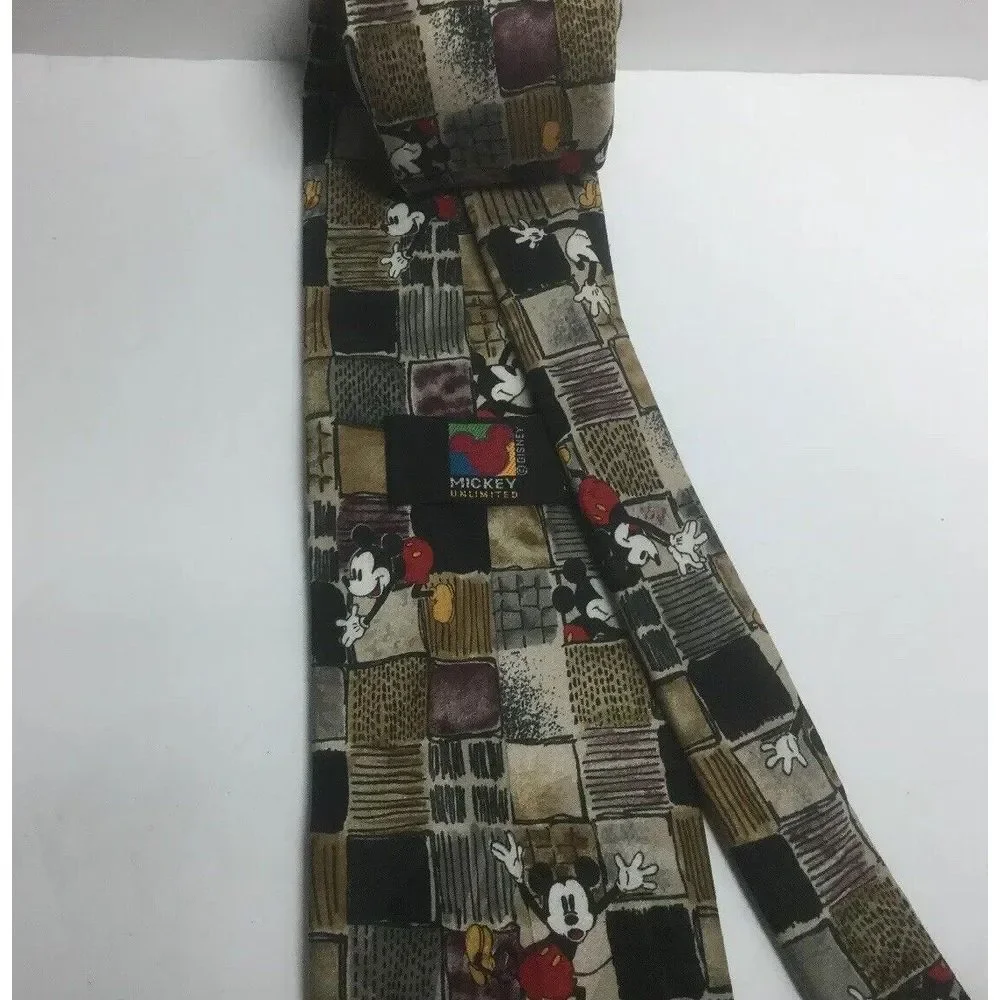 Vintage Disney Classic, Mickey Mouse Men's Neck Tie  Multi‎ Color 556131-4286